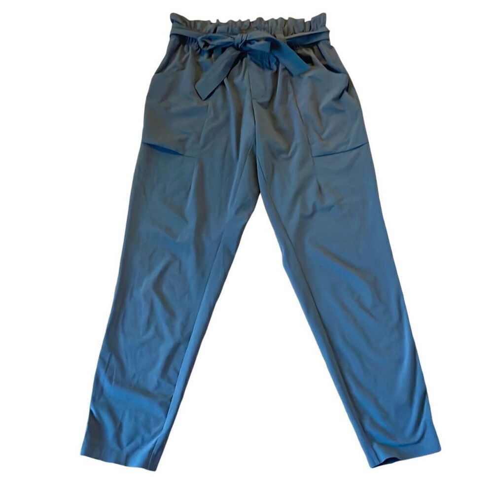 Athleta skyline paperbag olive green pant size 2 - Picture 3 of 11